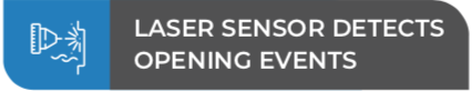 Laser sensor detects opening